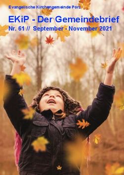 EKIP - DER GEMEINDEBRIEF - NR. 61 // SEPTEMBER - NOVEMBER 2021 EVANGELISCHE KIRCHENGEMEINDE PORZ - EVANGELISCHE KIRCHENGEMEINDE ...