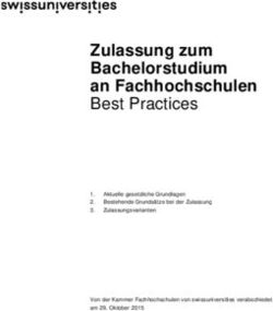 Zulassung zum Bachelorstudium an Fachhochschulen - Best Practices