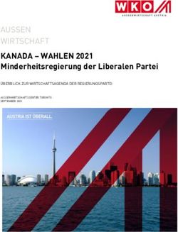 KANADA - WAHLEN 2021 Minderheitsregierung der Liberalen Partei - AUSSEN WIRTSCHAFT