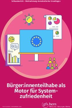 Bürger:innenteilhabe als Motor für System-zufriedenheit - Schlussbericht - Wahrnehmung demokratischer Grundlagen