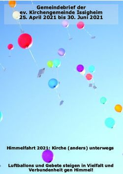 Gemeindebrief der ev. Kirchengemeinde Issigheim 25. April 2021 bis 30. Juni 2021 - Himmelfahrt 2021: Kirche (anders) unterwegs Luftballons und ...