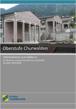 Oberstufe Churwalden Informationen zum Zyklus 3 - Schuljahr 2019/2020 für die Eltern unserer Schülerinnen und Schüler - Gemeinde Churwalden
