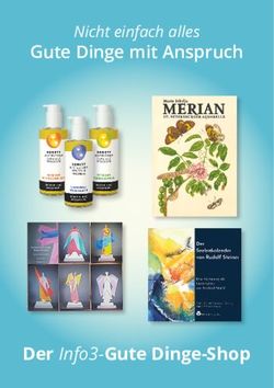 Gute Dinge mit Anspruch - Der Info3-Gute Dinge-Shop - Nicht einfach alles - Info3 Verlag