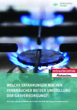 WELCHE ERFAHRUNGEN MACHEN VERBRAUCHER BEI DER UMSTELLUNG DER GASVERSORGUNG? - Eine Untersuchung im Rahmen des Projekts Marktwächter Energie für ...