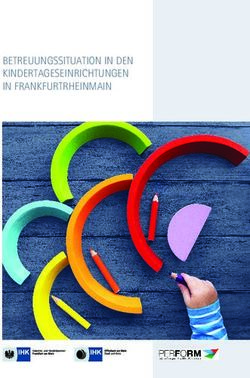 BETREUUNGSSITUATION IN DEN KINDERTAGESEINRICHTUNGEN IN FRANKFURTRHEINMAIN