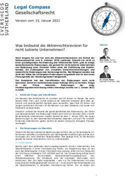 Legal Compass Gesellschaftsrecht - Version vom 15. Januar 2021 - Eversheds Sutherland