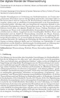 Der digitale Wandel der Wissensordnung - Nomos eLibrary