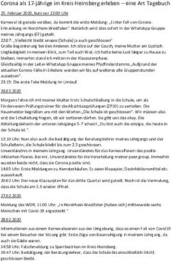 Corona als 17-j&auml;hrige im Kreis Heinsberg erleben - eine Art Tagebuch - Das Coronarchiv