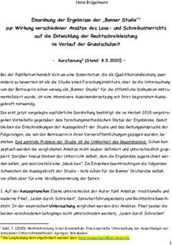 Einordnung der Ergebnisse der "Bonner Studie"1 zur Wirkung verschiedener Ansätze des Lese- und Schreibunterrichts auf die Entwicklung der ...