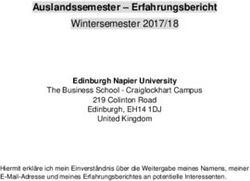 Auslandssemester - Erfahrungsbericht - Wintersemester 2017/18