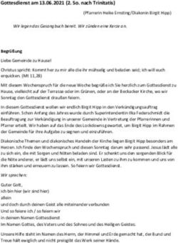 Gottesdienst am 13.06.2021 (2. So. nach Trinitatis)