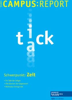 T ck Schwerpunkt: Zeit - Im Takt der Zeiger Die Illusion der Gegenwart Nichtstun bringt viel - Uni-DUE