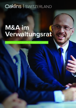 M&A im Verwaltungsrat - SWITZERLAND - Kellerhals Carrard
