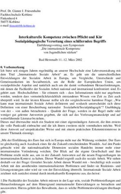 Interkulturelle Kompetenz zwischen Pflicht und Kür Sozialpädagogische Verortung eines schillernden Begriffs