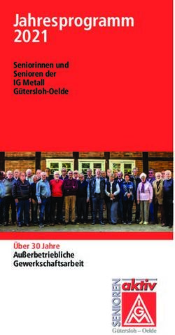 Jahresprogramm 2021 Seniorinnen und Senioren der IG Metall G&uuml;tersloh-Oelde - &Uuml;ber 30 Jahre Au&szlig;erbetriebliche Gewerkschaftsarbeit - IG Metall ...