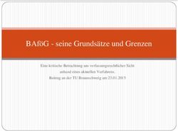 BAf&ouml;G - seine Grunds&auml;tze und Grenzen - Eine kritische Betrachtung aus verfassungsrechtlicher Sicht anhand eines aktuellen Verfahrens. Beitrag an ...