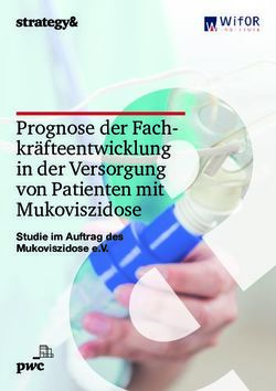 Prognose der Fach-kr&auml;fteentwicklung in der Versorgung von Patienten mit Mukoviszidose - Studie im Auftrag des Mukoviszidose e.V - Strategy