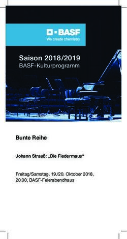 Saison 2018 / 2019 BASF-Kulturprogramm - Bunte Reihe