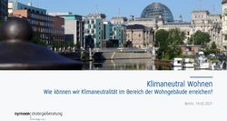 Klimaneutral Wohnen Wie k&ouml;nnen wir Klimaneutralit&auml;t im Bereich der Wohngeb&auml;ude erreichen? - nymoen strategieberatung