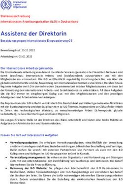 Assistenz der Direktorin - Besoldungsgruppe Internationale Eingruppierung G5 - ILO