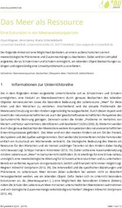 Das Meer als Ressource - Eine Exkursion in ein Meerwasseraquarium - BU praktisch