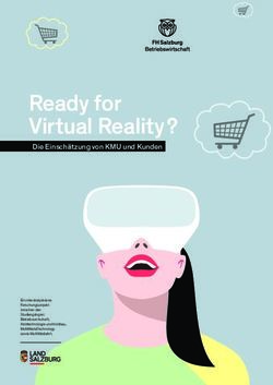 Ready for Virtual Reality? - Die Einsch&auml;tzung von KMU und Kunden - FH Salzburg