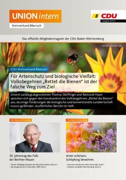 F&uuml;r Artenschutz und biologische Vielfalt: Volksbegehren "Rettet die Bienen" ist der falsche Weg zum Ziel - CDU-Kreisverband Biberach