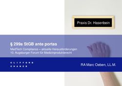 299A STGB ANTE PORTAS - MEDTECH COMPLIANCE - AKTUELLE HERAUSFORDERUNGEN 10. AUGSBURGER FORUM F&Uuml;R MEDIZINPRODUKTERECHT