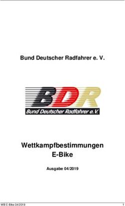 Wettkampfbestimmungen E-Bike - Bund Deutscher Radfahrer e. V - Ausgabe 04/2019 - rad-net.de