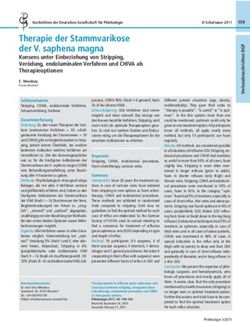 Therapie der Stammvarikose der V. saphena magna