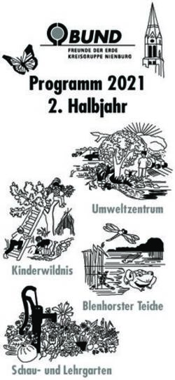 Programm 2021 2. Halbjahr - Umweltzentrum - BUND Nienburg