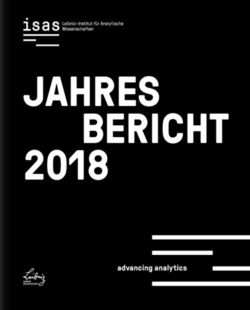 JAHRES BERICHT 2018 - advancing analytics - ISAS