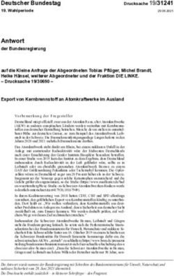 Antwort der Bundesregierung - Deutscher Bundestag - DIP21