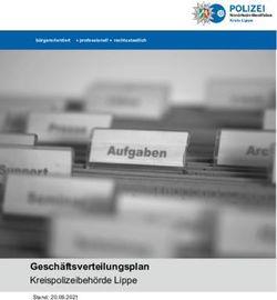 Gesch&auml;ftsverteilungsplan - Kreispolizeibeh&ouml;rde Lippe Stand: 20.09.2021 - Kreispolizeibeh&ouml;rde Lippe