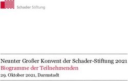 Neunter Großer Konvent der Schader-Stiftung 2021 Biogramme der Teilnehmenden - Oktober 2021, Darmstadt