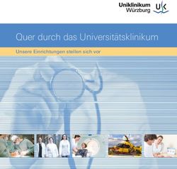 Quer durch das Universit&auml;tsklinikum - Unsere Einrichtungen stellen sich vor