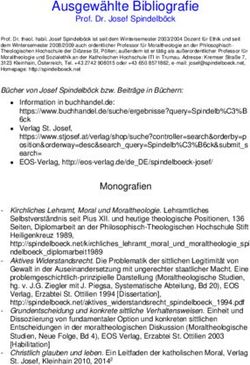 Ausgew&auml;hlte Bibliografie - Prof. Dr. Josef Spindelb&ouml;ck - Prof. Dr. Josef Spindelb&ouml;ck