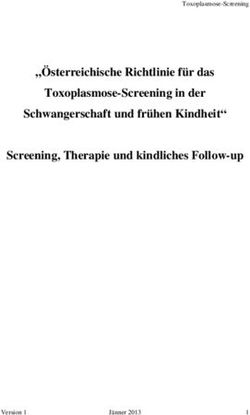 "Österreichische Richtlinie für das Toxoplasmose-Screening in der Schwangerschaft und frühen Kindheit" Screening, Therapie und kindliches ...