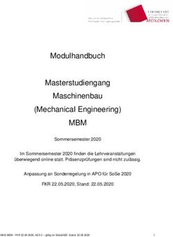 MBM Modulhandbuch Masterstudiengang Maschinenbau (Mechanical Engineering) - Hochschule M&uuml;nchen