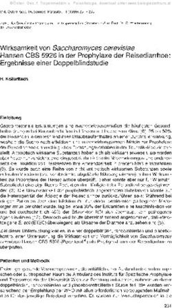 Wirksamkeit von Saccharomyces cerevisiae Hansen CBS 5926 in der Prophylaxe der Reisediarrhoe Ergebnisse einer Doppelblindstudie