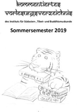Sommersemester 2019 des Instituts f&uuml;r S&uuml;dasien-, Tibet- und Buddhismuskunde