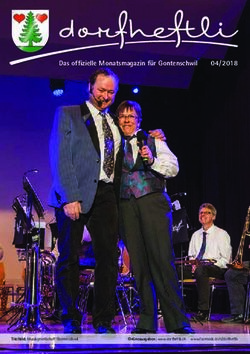 Das offizielle Monatsmagazin f&uuml;r Gontenschwil 04/ 2018