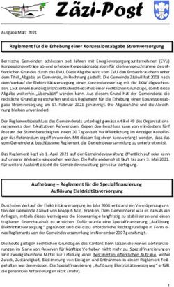 Reglement f&uuml;r die Erhebung einer Konzessionsabgabe Stromversorgung - Gemeinde Z&auml;ziwil