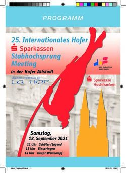 PROGRAMM - Samstag, 18. September 2021 11 Uhr Sch&uuml;ler / Jugend 13 Uhr Einspringen 14 Uhr Haupt-Wettkampf