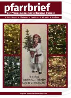 Pfarrbrief der Pfarrgemeinde Sankt Remigius Opladen - Hl. Drei Könige - St. Elisabeth - St. Engelbert - St. Michael - St. Remigius - St. Remigius ...