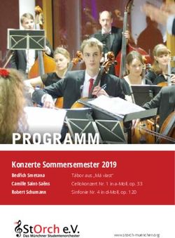 PROGRAMM Konzerte Sommersemester 2019 - T&aacute;bor aus "M&aacute; vlast" Bedřich Smetana - Storch Studentenorchester M&uuml;nchen