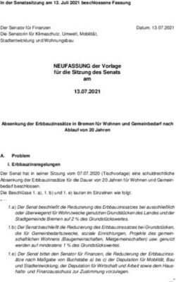 NEUFASSUNG der Vorlage f&uuml;r die Sitzung des Senats am 13.07.2021