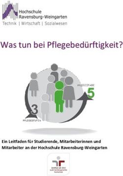 Was tun bei Pflegebedürftigkeit? - Ein Leitfaden für Studierende, Mitarbeiterinnen und Mitarbeiter an der Hochschule Ravensburg-Weingarten - RWU