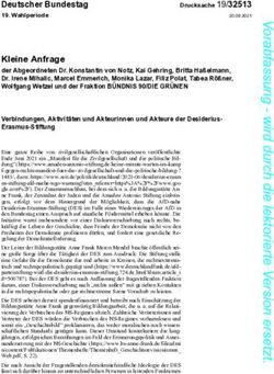 Kleine Anfrage Deutscher Bundestag - Wahlperiode - wird durch die lektorierte V ersion ersetzt.