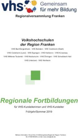Regionale Fortbildungen - Volkshochschulen der Region Franken - Volkshochschule Bad Mergentheim